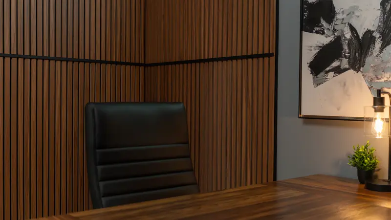Comfortable seating area for studio clients