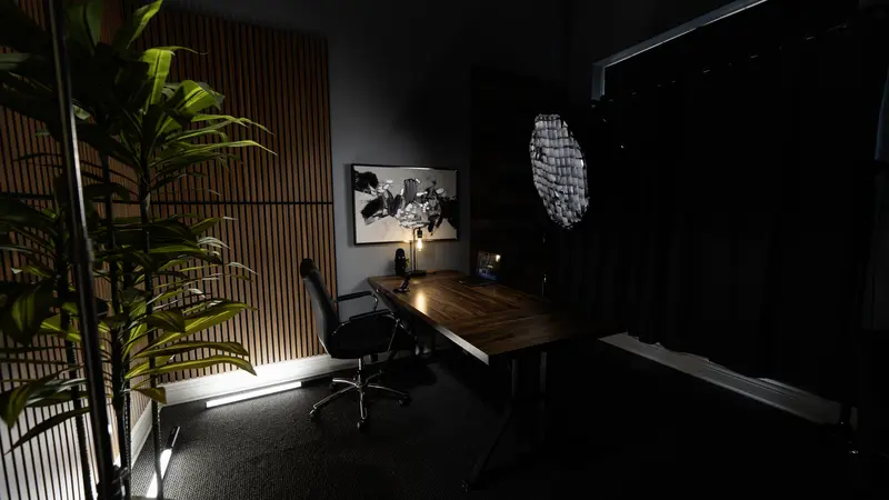 Solo recording booth at Eagle Idaho media studio